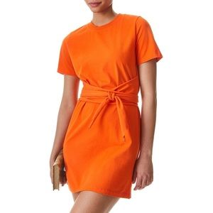 🎉 NEW Alice + Olivia Evie Tie Waist Dress Orange Size XL